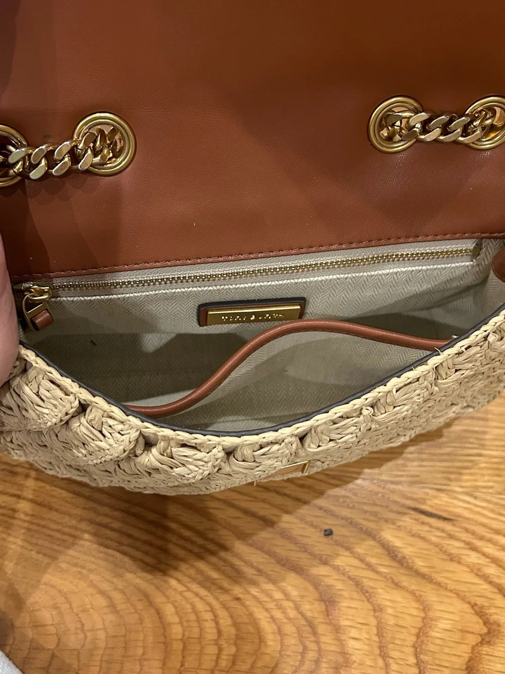 Tory Burch woven raffia